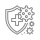 Shield with virus